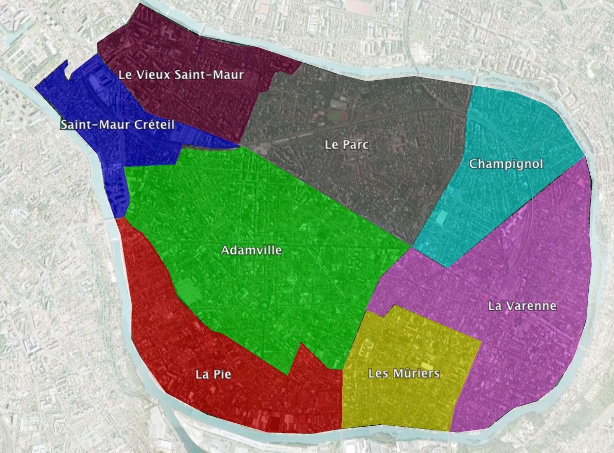 Les grandes zones d'urbanisme à Saint-Maur-des-Fossés à Saint-Maur-des-Fossés — PLU Saint-Maur-des-Fossés